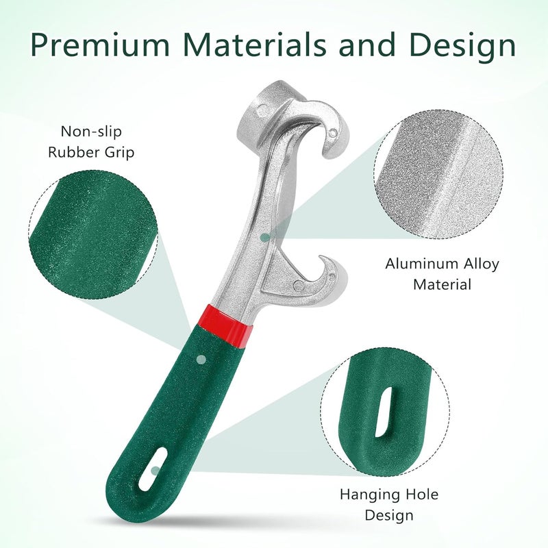 NEATABY Bucket Opener Tool 5 Gallon, 1 Pcs 8.5 Inches Bucket Lid Open Wrench, Aluminum Alloy Paint Pail Can Remover Tools with Non-slip Rubber Grip for Industrial and Home Use - Image 4